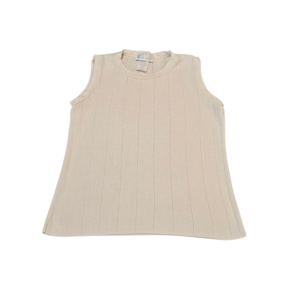 Vintage Pierre Cardib Sleeveless Knit Top Small